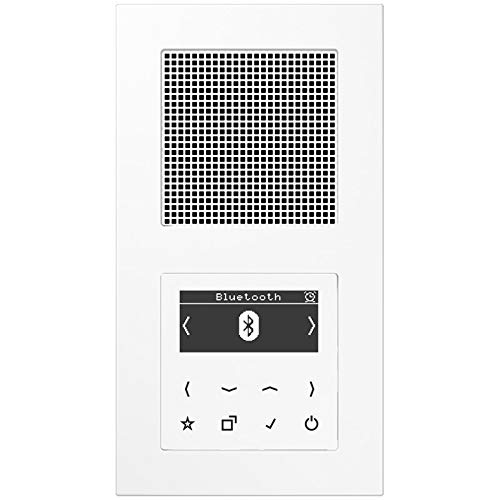 Jung Smart Radio DAB Bluetooth Komplett-Set Serie A Weiß mit Lautsprecher DABA1BTWW und 2-Fach Rahmen A5582WW von Voltking