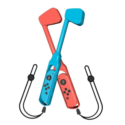 Vomeko Golfschläger 2er-Pack für Nintendo Switch J Oy-Con – Controller-Griff-Zubehör für Handgelenk-Switch-Golfspiel. Verbessern Sie Ihr Mario Golf Super Sprint-Erlebnis(蓝红) von Vomeko