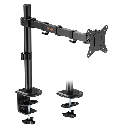 VonHaus Monitor Halterung für 13-32”-Bildschirme, Monitor Arm mit Tischklemme, Anpassbare Höhe, Einfach Anzubringender Monitorständer mit Kipp-, Dreh- und Schwenkarm, VESA 75x75 & 100x100 mm von VonHaus