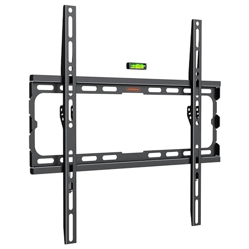 VonHaus TV Wandhalterung für 32-70"-Bildschirme, Ultra-schmale Wandhalterung Fernseher mit Wasserwaage, Flache Anbringung zur Wand, 45 kg Kapazität, Max. VESA 400x400 Wandhalterung von VonHaus