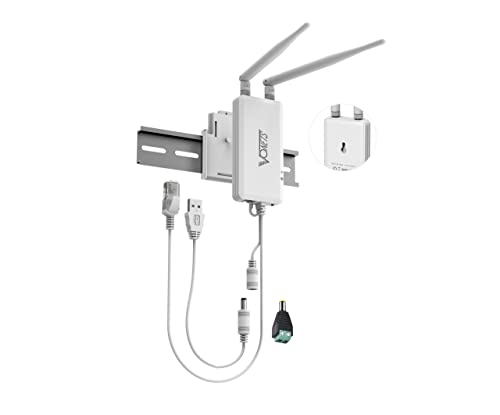 VONETS Industrie 2.4GHz Wlan Bridge Mini WiFi Router Verstärker Ethernet zu WiFi Hotspot Extender Signalverstärker 2 RJ45 Ports DC/USB Stromversorgung mit 2 Antennen für DVR PLC Netzwerkgeräte VAP11S von Vonets