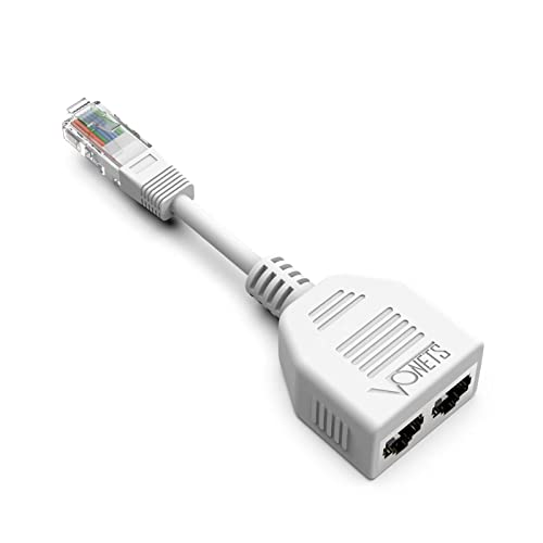 VONETS RJ45 Ethernet Splitter/LAN WAN Netzwerk Port Extender Kabel Adapter, WiFi RJ45 1 Stecker auf 2 Buchsen Port Cat 5 Exklusiv, nur für VONETS WiFi Bridge/Router VAP11S, VAP11S-5G von Vonets