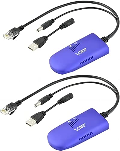 Vonets VAP11G-300（EIN Paar） 2,4-GHz-Band-WLAN-Brückenadapter WiFi auf LAN 300Mbit/s 802.11b/g/n für Überwachung, Sicherheitssystem, Elektronische Waage mit Access Point-Funktion Interne Zwei Antennen von Vonets