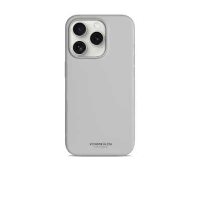 Vonmählen Eco Silicone Case for iPhone 15 Pro Light Gray von Vonmählen