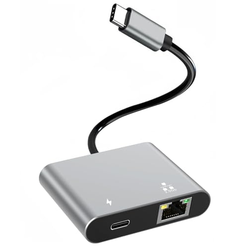 USB C 2,5G LAN Adapter Ethernet Adapter USB C auf RJ45 2500Mbps Gigabit Netzwerkadapter mit 100W PD, Typ-C Ethernet Netzwerk 2500/1000/100Mbps LAN Adapter für Laptop, PC mit Windows XP/Mac OS/Linux von Vonxite