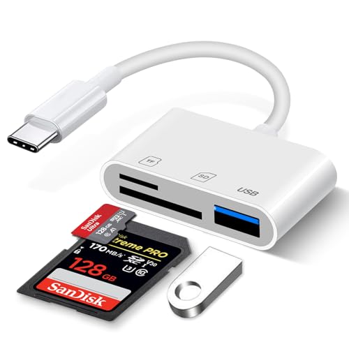 USB C Kartenleser, SD Kartenleser USB C für Micro SD/SD Speicherkarten, Typ C Kartenlesegerät U-S-B Speicherkartenleser Adapter USB c SD Card Reader für i-Phone 15/16/iPad/Android/Window USB C Kartenleser, SD Kartenleser USB C für Micro SD/SD Speicherkarten, Typ C Kartenlesegerät U-S-B Speicherkartenleser Adapter USB c SD Card Reader für i-Phone 15/16/iPad/Android/Window von Vonxite