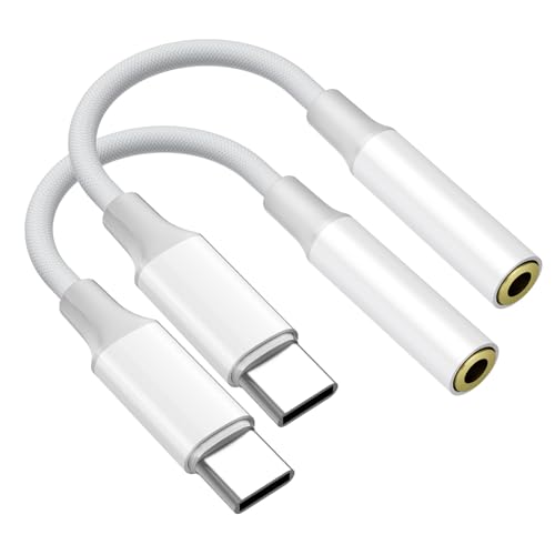 Adapter USB C auf Klinke, 2 Pack USB auf 3.5mm Kopfhörer Jack Adapter, Typ C auf AUX-Audiokabel mit DAC Chip, usb c Klinke Audio adapter fur i-phone16/15pro/plus/promax/Laptop/Tablet/Smartphone usw. Adapter USB C auf Klinke, 2 Pack USB auf 3.5mm Kopfhörer Jack Adapter, Typ C auf AUX-Audiokabel mit DAC Chip, usb c Klinke Audio adapter fur i-phone16/15pro/plus/promax/Laptop/Tablet/Smartphone usw. von Vonxite