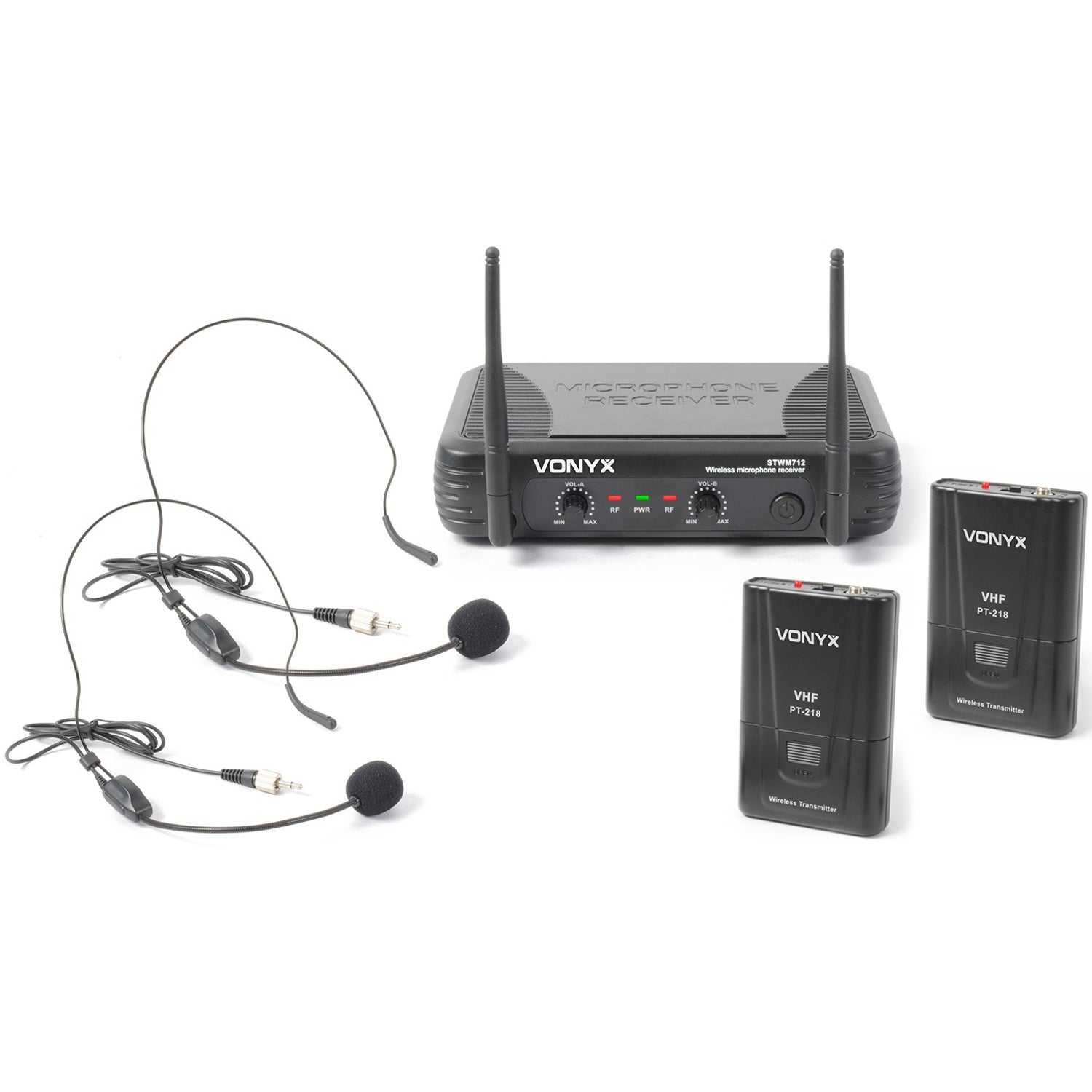 (B-Ware) Vonyx STWM712H 2-Kanal Funkmikrofonsystem von Vonyx