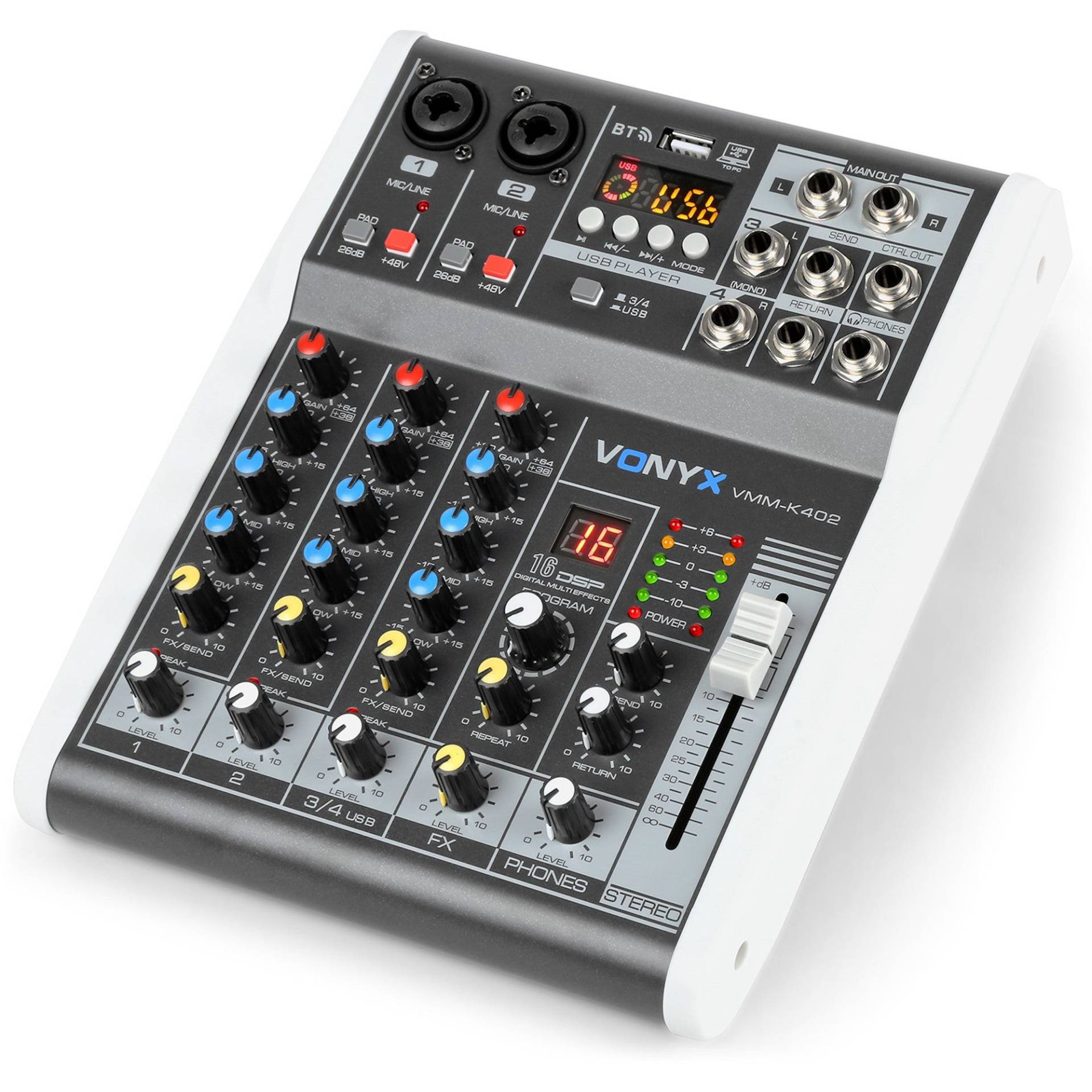 Vonyx VMM-K402 4-Channel Mixer with USB Interface von Vonyx