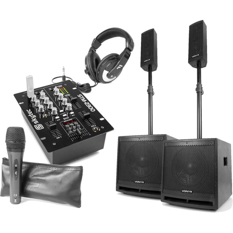 Vonyx VX1000BT Speaker System With DJ Accessories von Vonyx