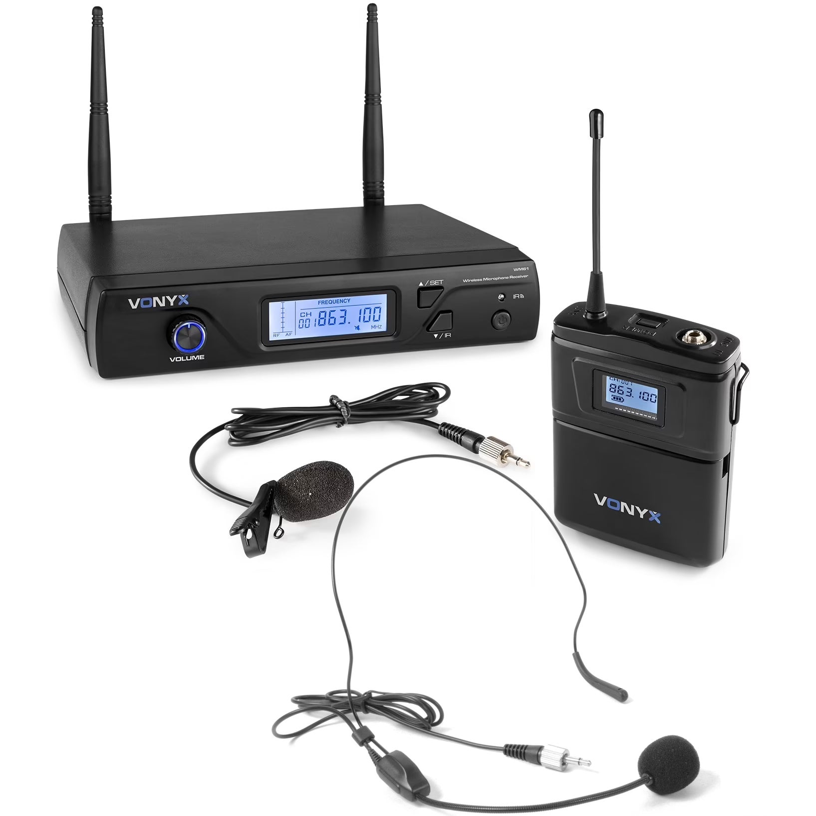 Vonyx WM61B UHF 16-Channel Wireless Microphone System Bodypack Vonyx WM61B UHF 16-Channel Wireless Microphone System Bodypack von Vonyx