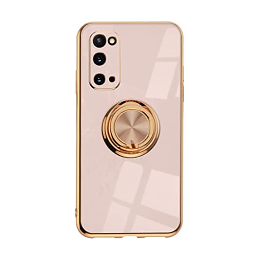 Handyhülle Kompatibel mit Samsung Galaxy A53 5G Hülle Silikon TPU Case mit 360 Grad Ring Ständer Schutzhülle Magnetische Autohalterung Cover(Rose Golden) von VooDirop