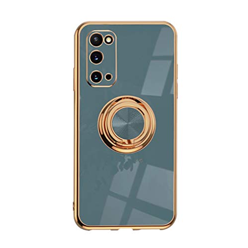 Handyhülle Kompatibel mit Samsung Galaxy A54 Hülle Silikon TPU Ultra Dünn Case mit 360 Grad Ring Ständer Bumper Schutzhülle Fingerhalter Magnetische Autohalterung Stoßfest Cover(Grau) von VooDirop