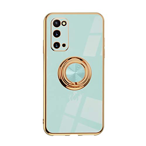 VooDirop Handyhülle Kompatibel mit Samsung Galaxy A32 5G Hülle Silikon TPU Ultra Dünn Case mit 360 Grad Ring Ständer Bumper Schutzhülle Fingerhalter Magnetische Autohalterung Stoßfest Cover(Grün) von VooDirop