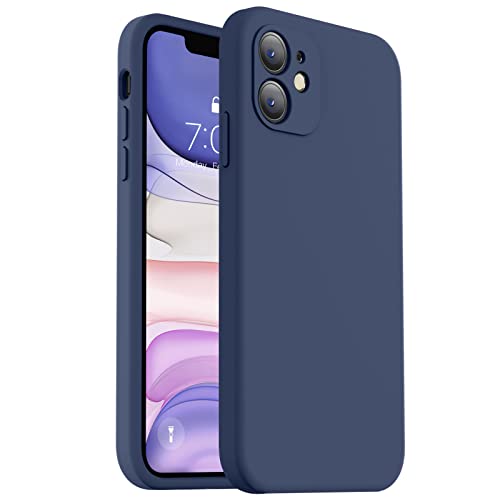 Vooii Kompatibel mit iPhone 11 Hülle, verbessertes Flüssigsilikon mit [quadratischen Kanten] [Kameraschutz] [Weiches kratzfestes Mikrofaserfutter] Handyhülle für iPhone 11 6,1 Zoll – Marineblau von Vooii