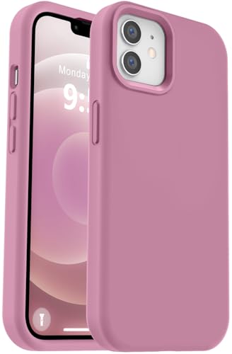 Vooii Kompatibel mit iPhone 12 Hülle/iPhone 12 Pro Hülle, Flüssigsilikon-Upgrade [weiches, kratzfestes Mikrofaserfutter] [stoßfester Fallschutz] Handyhülle 15,5 cm (6,1 Zoll), Lavendelviolett von Vooii