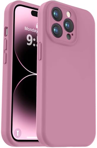 Vooii Kompatibel mit iPhone 14 Pro Max, Flüssigsilikon-Upgrade [Kameraschutz] [weiches, kratzfestes Mikrofaserfutter], stoßfeste Handyhülle für iPhone 14 Pro Max 6,7 Zoll (17 cm), Lavendelviolett von Vooii