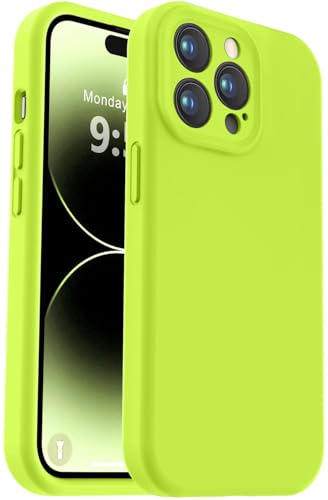 Vooii Kompatibel mit iPhone 14 Pro Max, Flüssigsilikon-Upgrade [Kameraschutz] [weiches, kratzfestes Mikrofaserfutter], stoßfeste Handyhülle für iPhone 14 Pro Max 6,7 Zoll (17 cm), fluoreszierendes von Vooii