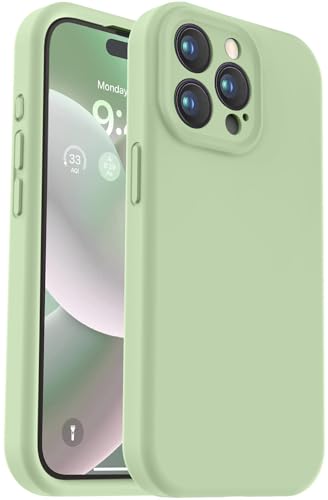 Vooii Kompatibel mit iPhone 15 Pro Max Hülle, verbessertes Premium-Silikon, [Kameraschutz] [weiches kratzfestes Mikrofaserfutter] Stoßfeste Handyhülle für iPhone 15 Pro Max 6,7 Zoll – Matcha von Vooii