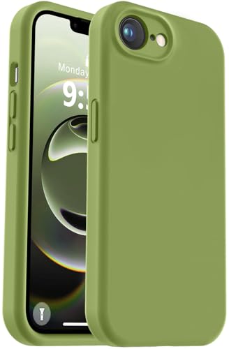 Vooii Kompatibel mit iPhone 16e Hülle, Flüssigsilikon-Upgrade [Kameraschutz] [weiches, kratzfestes Mikrofaserfutter], stoßfeste Handyhülle für iPhone 16e 15,5 cm (6,1 Zoll), Zederngrün von Vooii