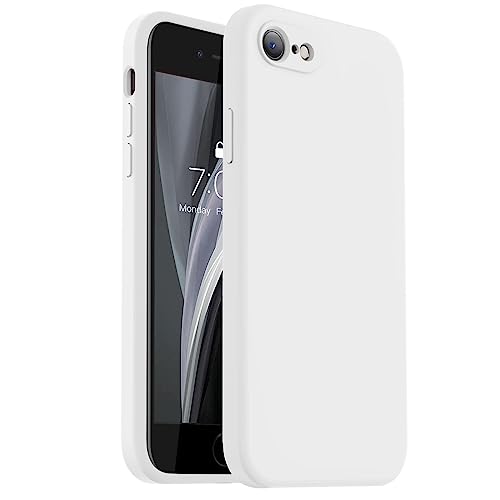 Vooii Schutzhülle für iPhone SE 2022/3/2020, iPhone 8/7, verbessertes Flüssigsilikon mit flachen Kanten, Kameraschutz, weiches kratzfestes Mikrofaserfutter, Handyhülle für iPhone SE, Weiß Vooii Schutzhülle für iPhone SE 2022/3/2020, iPhone 8/7, verbessertes Flüssigsilikon mit flachen Kanten, Kameraschutz, weiches kratzfestes Mikrofaserfutter, Handyhülle für iPhone SE, Weiß von Vooii