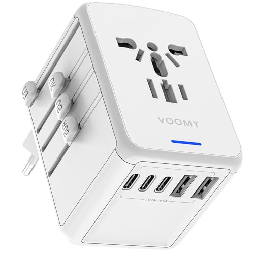 VOOMY für über 170 Länder Reisestecker mit 3 USB-C und 2 USB-A weiß VOOMY für über 170 Länder Reisestecker mit 3 USB-C und 2 USB-A weiß von Voomy