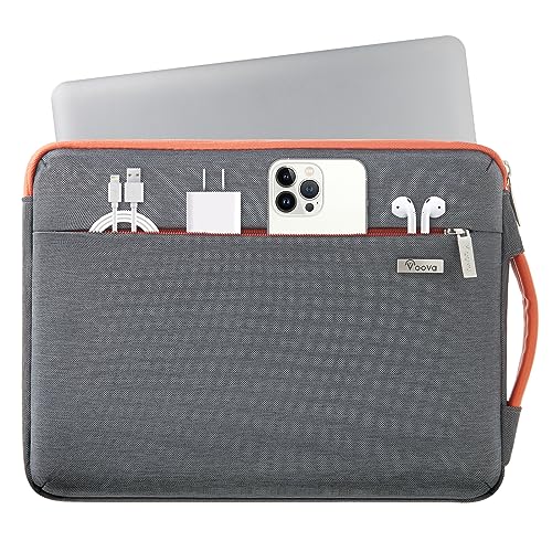 Voova Laptop Hülle 14 Zoll Laptoptasche MacBook Air Hülle 360°Schutz Laptophülle Case Laptop Sleeve Tasche für MacBook Pro 14,Chromebook 14,HP 14,Inspiron 14,Zenbook 14, Dunkelgrau von Voova