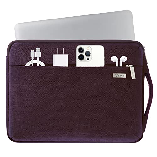 Voova Laptop Hülle 14 Zoll Laptoptasche MacBook Air Hülle 360°Schutz Laptophülle Case Wasserdicht Laptop Sleeve Tasche für MacBook Pro 14,Chromebook 14,HP 14,Inspiron 14,Zenbook 14, Lila von Voova