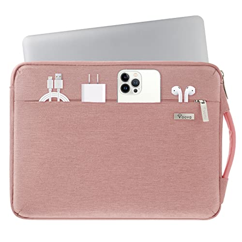 Voova Laptop Hülle 14 Zoll Laptoptasche MacBook Air Hülle 360°Schutz Laptophülle Case Wasserdicht Laptop Sleeve Tasche für MacBook Pro 14,Chromebook 14,HP 14,Inspiron 14,Zenbook 14, Rosa von Voova