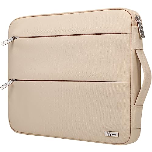 Voova Laptophülle 15 6 15.6 16 zoll Laptop Hülle Macbook Pro 16 Notebook Tasche Sleeve Case Bag Schutzhülle Laptoptasche Notebooktasche Damen Herren Beige Aprikose von Voova