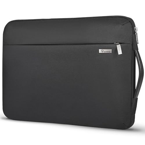 Voova Laptophülle 15 Zoll Laptoptasche für MacBook Air 15, 360°Schutz Laptop Tasche Hülle für MacBook Air M2 A2941 2023, Microsoft Surface Laptop 5/4/3, MacBook Pro A1990 A1707, Schwarz von Voova