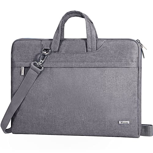 Voova Laptoptasche 13 13,3 14 Zoll Wasserdicht Stoßfest Notebook Schultertasche Laptop Tasche 13.3 Schultergurt Versteckbarer Griff Leicht Kompatibel mit Macbook Dell Acer Asus Hp Lenovo Grau von Voova