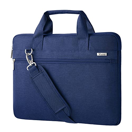 Voova Laptoptasche 13 13,3 Zoll 360° Schutz Wasserdicht Stoßfest Umhängetasche 13.3 Laptop Tasche mit Schultergurt und Griff Kompatibel mit Macbook Dell Acer ASUS HP Microsoft Lenovo Blau von Voova