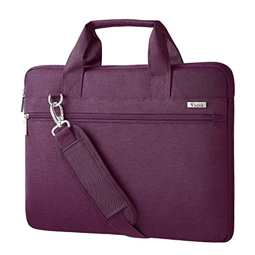 Voova Laptoptasche 13 13,3 Zoll 360° Schutz Wasserdicht Stoßfest Umhängetasche 13.3 Laptop Tasche mit Schultergurt und Griff Kompatibel mit Macbook Dell Acer ASUS HP Microsoft Lenovo Lila von Voova