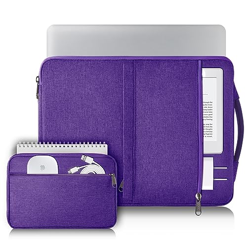 Voova Laptoptasche 15 15.6 16 Zoll (37×26,5×2,5CM) Laptophülle Macbook Hülle, Laptop Tasche Hülle mit Zubehörtasche für Macbook Pro 16-in.,16 zoll Acer Asus DELL Lenovo MSI, Lila von Voova