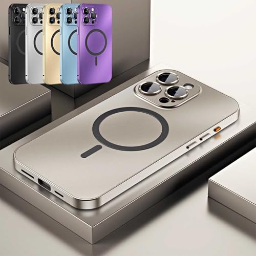 Vopetroy Magnetic Charging Aluminum Metal Bumper Matte Shell for iPhone 16 ProMax,Full Camera Protection & Mechanical Lock, Anti-Collision Matte Protective Case Phone Case (for 16Plus,Titanium Gold) Vopetroy Magnetic Charging Aluminum Metal Bumper Matte Shell for iPhone 16 ProMax,Full Camera Protection & Mechanical Lock, Anti-Collision Matte Protective Case Phone Case (for 16Plus,Titanium Gold) von Vopetroy