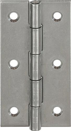 10 Stk. Vormann Scharnier H.80mm B.41mm S.1,5mm VA gerollt,schmal 010501080 von Vormann