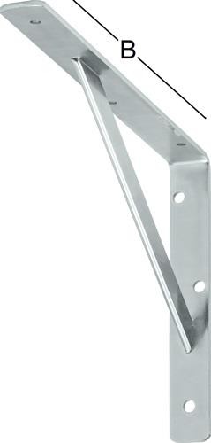 Vormann Stegkonsole L.300mm H.200mm B.30mm S.4mm STA verz.silber Trgf.300kg von Vormann