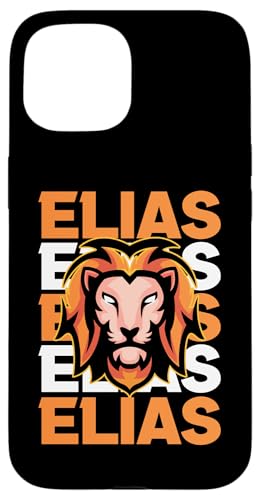 Löwe Elias Hülle für iPhone 15 von Vorname Elias