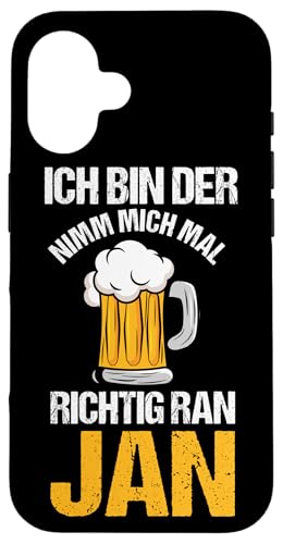 Bier Bierliebhaber Saufen Feiern Jan Hülle für iPhone 16 Bier Bierliebhaber Saufen Feiern Jan Hülle für iPhone 16 von Vorname Jan