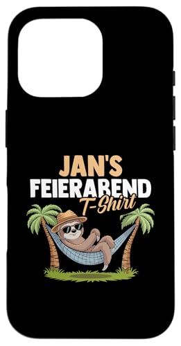 Faultier Feierabend Jan Hülle für iPhone 16 Pro Faultier Feierabend Jan Hülle für iPhone 16 Pro von Vorname Jan