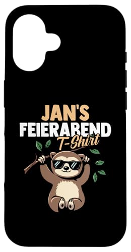 Faultier Feierabend Jan Hülle für iPhone 16 Faultier Feierabend Jan Hülle für iPhone 16 von Vorname Jan