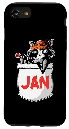 Waschbär Jan Hülle für iPhone SE (2020) / 7 / 8 von Vorname Jan