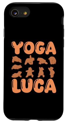 Katze Yoga Luca Hülle für iPhone SE (2020) / 7 / 8 von Vorname Luca
