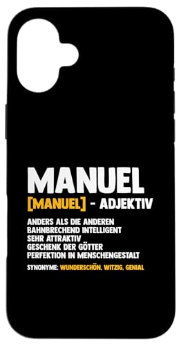 Manuel Hülle für iPhone 16 Plus Manuel Hülle für iPhone 16 Plus von Vorname Manuel Manu