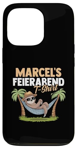 Faultier Feierabend Marcel Hülle für iPhone 13 Pro von Vorname Marcel