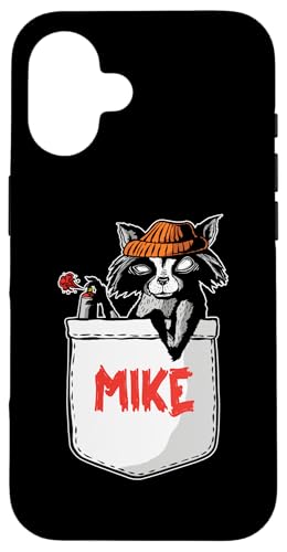 Waschbär Mike Hülle für iPhone 16 von Vorname Mike