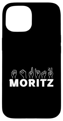 Gebärdensprache Moritz Hülle für iPhone 15 von Vorname Moritz