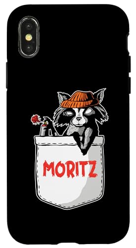 Waschbär Moritz Hülle für iPhone X/XS von Vorname Moritz