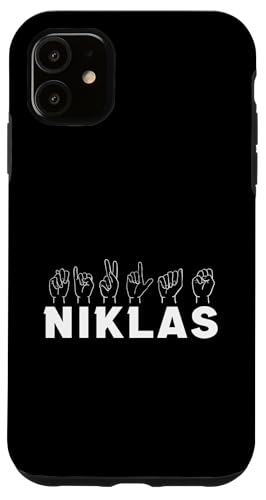 Gebärdensprache Niklas Hülle für iPhone 11 von Vorname Niklas
